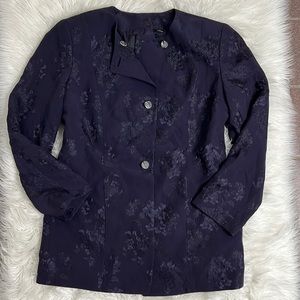 ✅DANA BUCHMAN Floral Textured Print Blazer Size 12